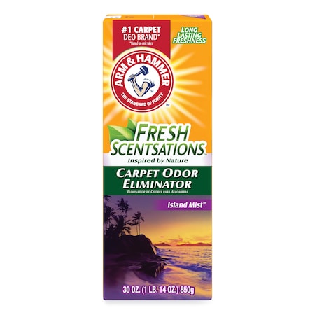 Arm & Hammer Fresh Scentsations Carpet Odor Eliminator, Island Mist, 30 oz Box, PK6 33200-11535
